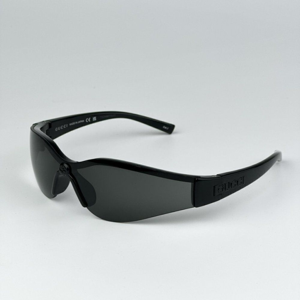 NEW Gucci GG1651S 001 Black Grey Unisex Mask Sunglasses GG 1651S - Picture 6 of 10